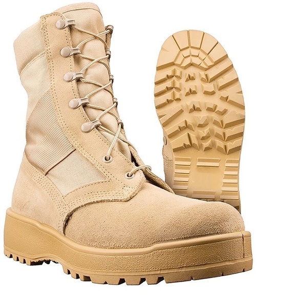 NEW Military Coyote Brown Combat Boots Mens size 6.5 outdoor Vibram - Picture 1 of 8